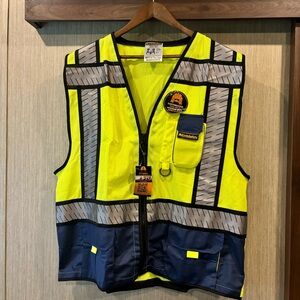 Kwiksafety “Sheriff” High Vis Visibility Vest with Reflective Stripes Safety PPE